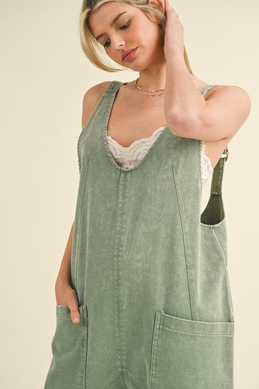 Lauren Ash Green Harem Jumpsuit