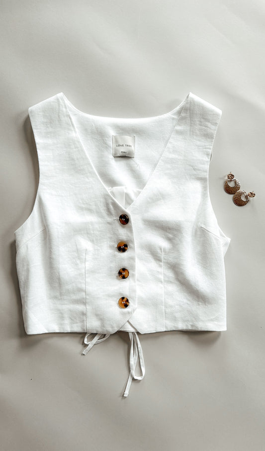 Bianca Linen Vest