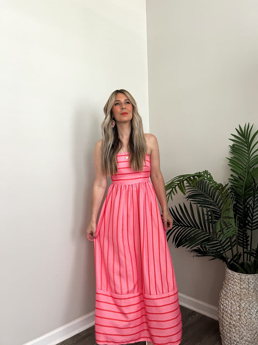 Alessia Striped Maxi Dress