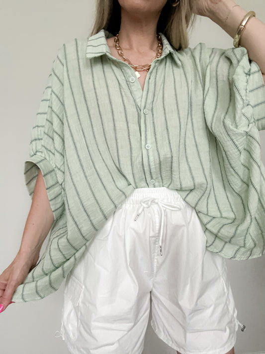 Ophelia White Wide Leg Cargo Shorts