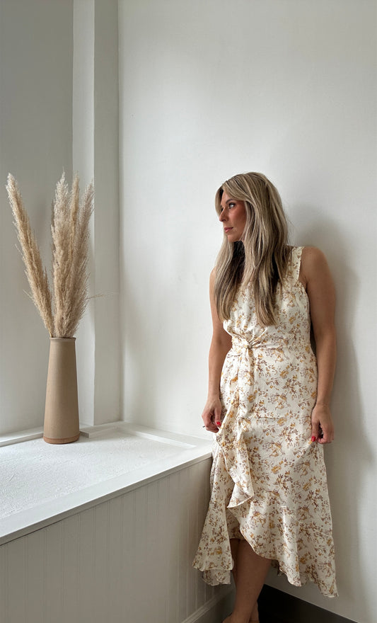 Sun-Kissed Blossoms Midi Dress (XS-L)