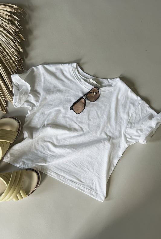 Basic White Crew Tee