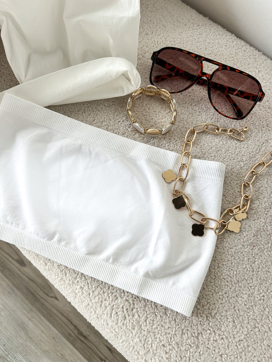 White Seamless Bandeau (S-3XL)