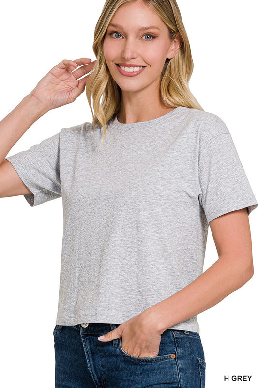 Heather Grey Crew Neck Top