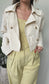 Ivory Cropped Trench Coat