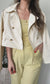 Ivory Cropped Trench Coat