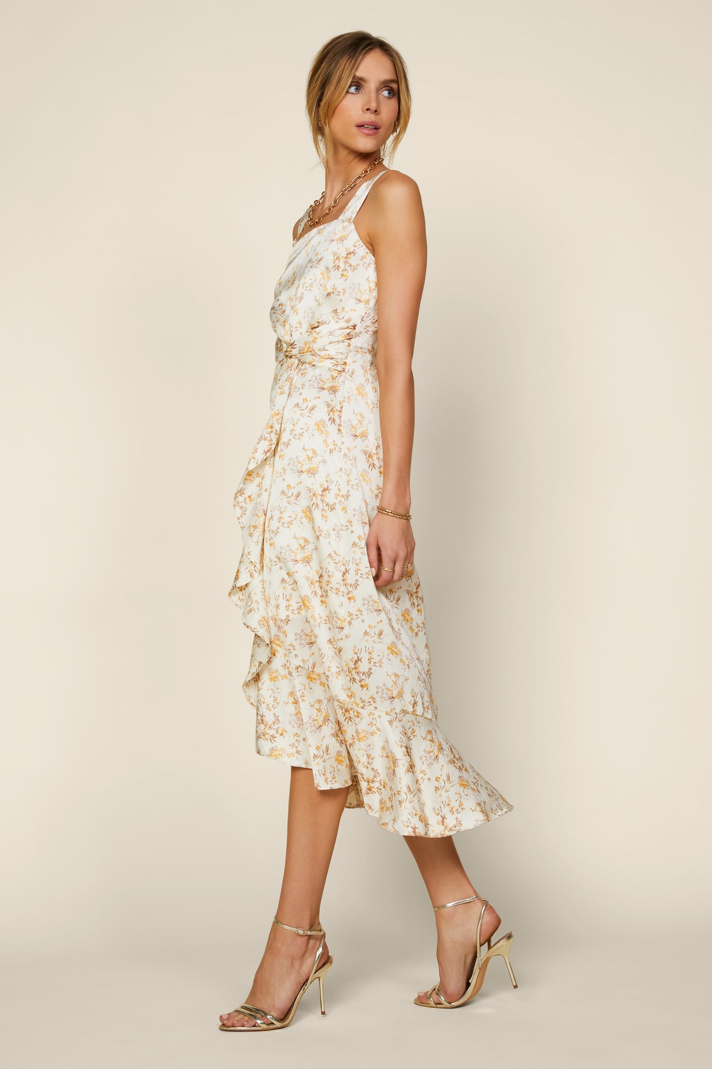 Sun-Kissed Blossoms Midi Dress (XS-L)